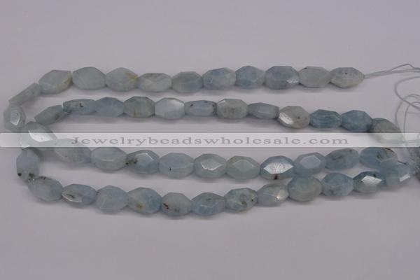 CAQ159 15.5 inches 12*16mm octagonal natural aquamarine beads