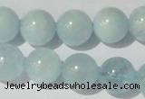 CAQ205 15.5 inches 14mm round natural aquamarine beads wholesale