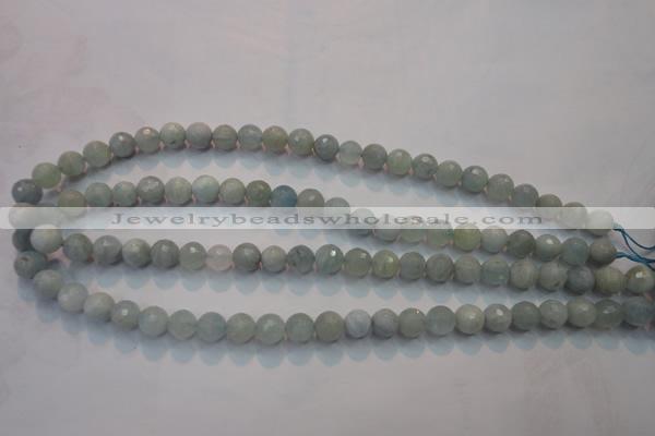 CAQ221 15 inches 5mm faceted round aquamarine beads wholesale