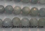 CAQ224 15 inches 10mm faceted round aquamarine beads wholesale