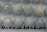 CAQ225 15 inches 12mm faceted round aquamarine beads wholesale