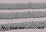 CAQ305 15.5 inches 4*7mm faceted rondelle natural aquamarine beads