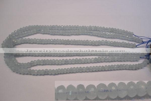 CAQ305 15.5 inches 4*7mm faceted rondelle natural aquamarine beads