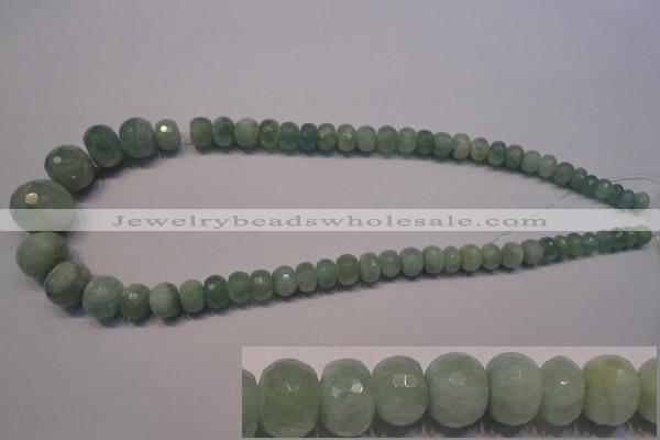 CAQ310 15.5 inches 6*8mm – 15*20mm faceted rondelle aquamarine beads