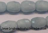 CAQ318 15.5 inches 13*18mm faceted nuggets natural aquamarine beads