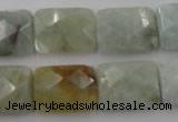 CAQ405 15.5 inches 15*20mm faceted rectangle natural aquamarine beads