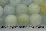 CAQ433 15.5 inches 10mm round natural aquamarine beads wholesale