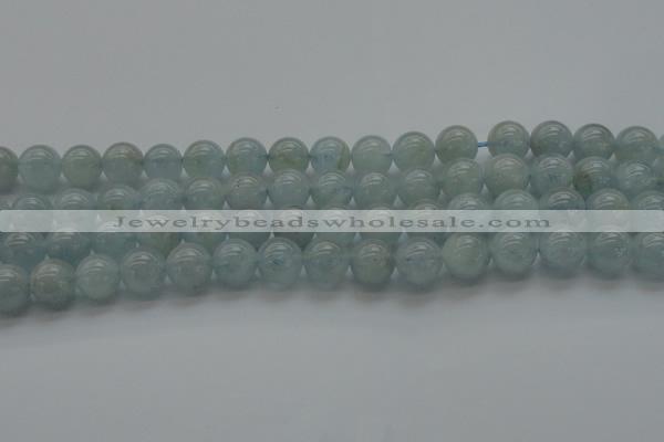 CAQ502 15.5 inches 8mm round natural aquamarine beads