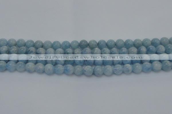 CAQ511 15.5 inches 8mm round A+ grade natural aquamarine beads