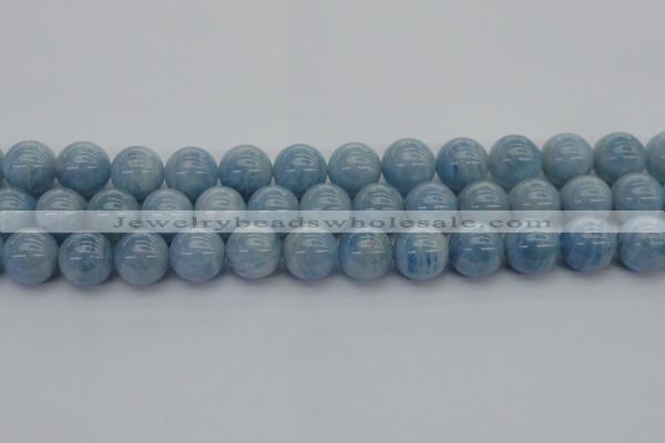 CAQ514 15.5 inches 14mm round A+ grade natural aquamarine beads