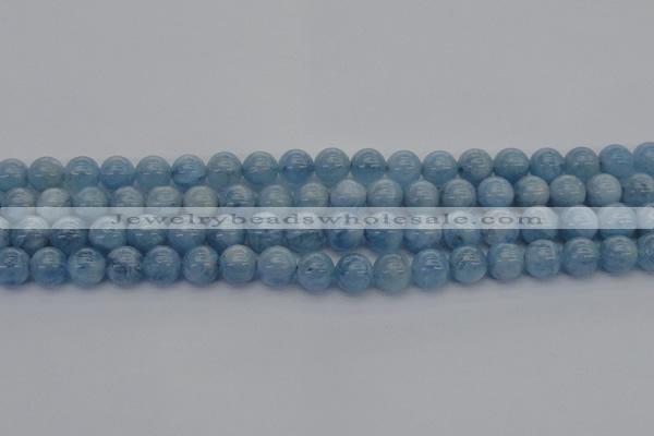 CAQ519 15.5 inches 7mm round AA grade natural aquamarine beads