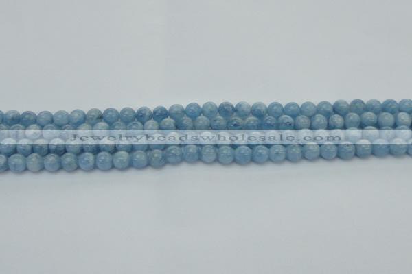 CAQ525 15.5 inches 4mm round AA+ grade natural aquamarine beads