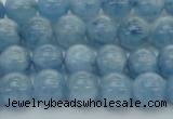 CAQ527 15.5 inches 6mm round AA+ grade natural aquamarine beads