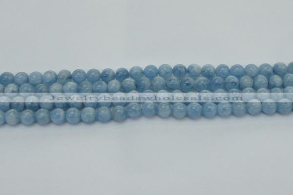 CAQ527 15.5 inches 6mm round AA+ grade natural aquamarine beads