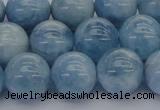 CAQ531 15.5 inches 12mm round AA+ grade natural aquamarine beads