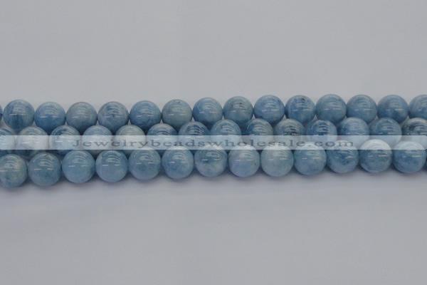 CAQ531 15.5 inches 12mm round AA+ grade natural aquamarine beads