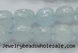 CAQ54 15.5 inches 10*15mm nugget natural aquamarine gemstone beads