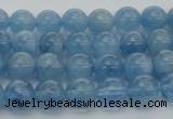 CAQ543 15.5 inches 4mm round AAAA grade natural aquamarine beads