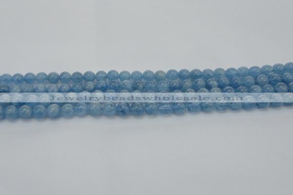 CAQ543 15.5 inches 4mm round AAAA grade natural aquamarine beads