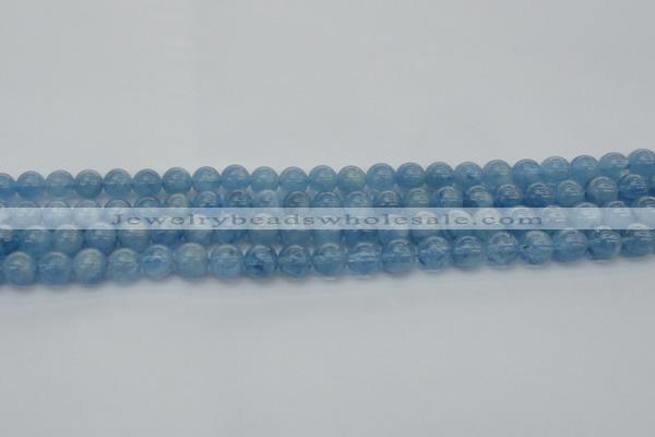 CAQ544 15.5 inches 6mm round AAAA grade natural aquamarine beads