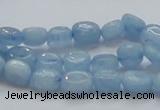 CAQ55 15.5 inches 8*9mm nugget natural aquamarine gemstone beads