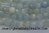 CAQ551 15.5 inches 4mm faceted round natural aquamarine beads