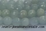 CAQ559 15.5 inches 4mm faceted round natural aquamarine beads