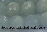 CAQ564 15.5 inches 14mm faceted round natural aquamarine beads