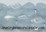 CAQ59 15.5 inches 16*20mm faceted nugget natural aquamarine beads