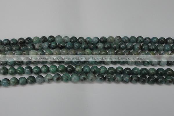 CAQ601 15.5 inches 6mm round aquamarine gemstone beads