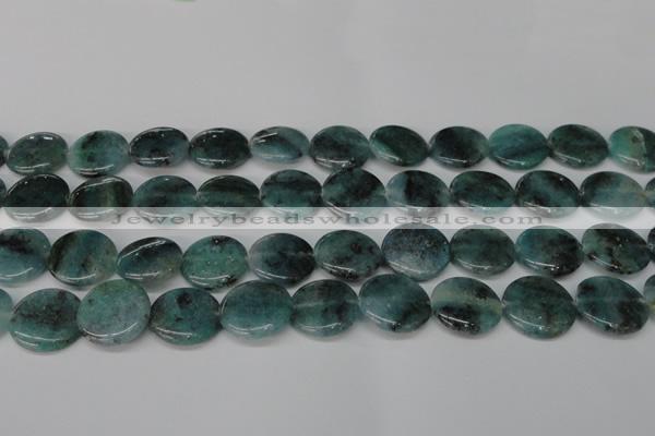 CAQ623 15.5 inches 20mm flat round aquamarine gemstone beads