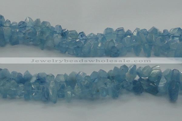 CAQ63 15.5 inches 8*10mm natural aquamarine chips beads