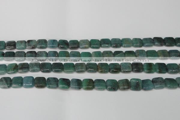 CAQ636 15.5 inches 10*10mm square aquamarine gemstone beads