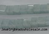 CAQ66 15.5 inches 8*8mm cube natural aquamarine beads wholesale