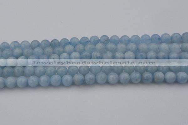 CAQ702 15.5 inches 8mm round natural aquamarine beads wholesale