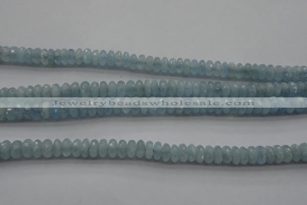 CAQ75 15.5 inches 3*7mm faceted rondelle A grade aquamarine beads