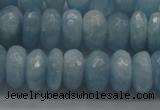 CAQ76 15.5 inches 5*9mm faceted rondelle A grade aquamarine beads