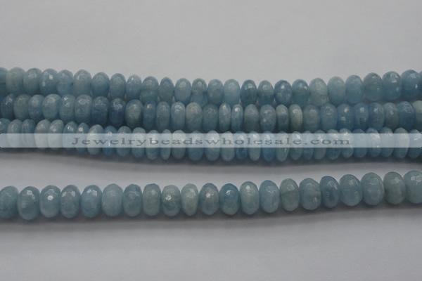 CAQ76 15.5 inches 5*9mm faceted rondelle A grade aquamarine beads