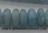 CAQ77 15.5 inches 6*11mm faceted rondelle A grade aquamarine beads