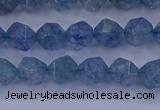 CAQ771 15.5 inches 6mm faceted nuggets imitation aquamarine beads