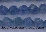 CAQ773 15.5 inches 10mm faceted nuggets imitation aquamarine beads