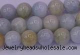 CAQ782 15.5 inches 8mm round natural aquamarine beads