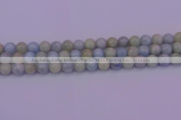 CAQ783 15.5 inches 10mm round natural aquamarine beads