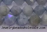 CAQ792 15.5 inches 10mm faceted nuggets aquamarine gemstone beads