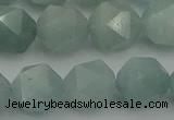 CAQ799 15.5 inches 12mm faceted nuggets aquamarine gemstone beads