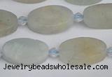 CAQ801 15.5 inches 10*16mm oval aquamarine gemstone beads