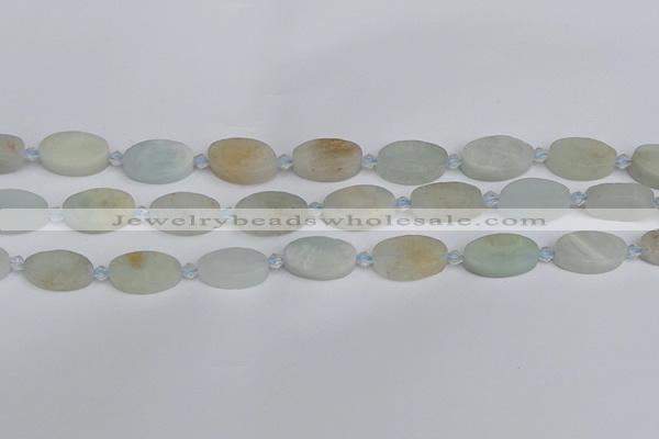 CAQ801 15.5 inches 10*16mm oval aquamarine gemstone beads