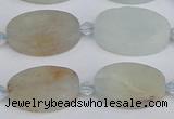 CAQ802 15.5 inches 13*20mm oval aquamarine gemstone beads