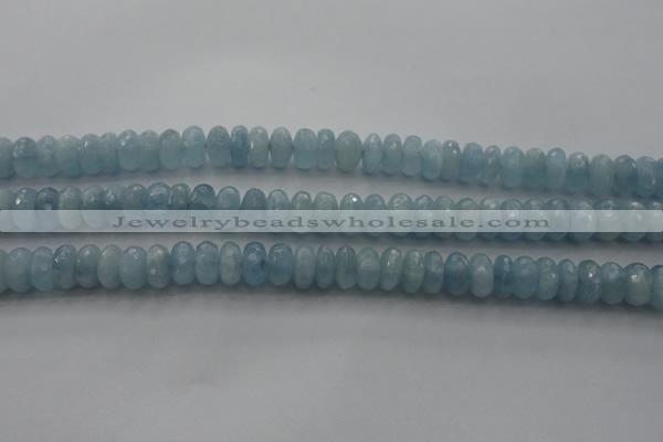 CAQ82 15.5 inches 5*9mm faceted rondelle AA grade aquamarine beads