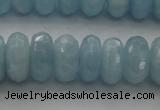 CAQ83 15.5 inches 6*11mm faceted rondelle AA grade aquamarine beads